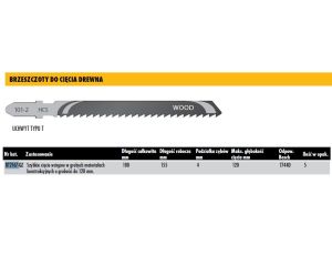 DEWALT BRZESZCZOT DO WYRZYNARKI 180x4mm T744D DREWNO /5szt.