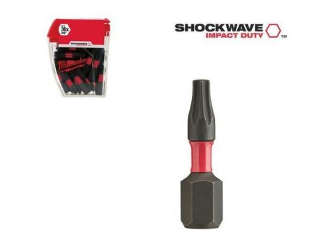 MILWAUKEE KOŃCÓWKA T20 x 25mm/25szt. SHOCKWAVE