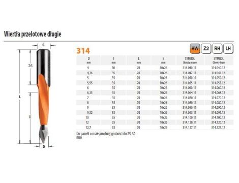 CMT WIERTŁO HW P D=12 I=35 L=70 S=10x26 RH%%%