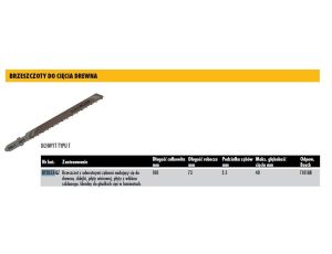 DEWALT BRZESZCZOT DO WYRZYNARKI 100x2,5mm T101BR DREW/PŁYTA /5szt.