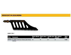 DEWALT BRZESZCZOT DO WYRZYNARKI 112x2,3mm DREWNO /1szt