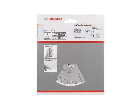 BOSCH PIŁA PODCINAK 100x20mm 24-ZĘBY, PANELE LAMINOWANE 2608642607