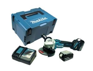 MAKITA SZLIFIERKA KĄTOWA 18V 125mm 2 x 5,0Ah LI-ION BEZSZCZOTKOWA WALIZKA MAKPAC DGA506RTJ
