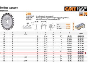 CMT PODCINAK TRAP.HM D=125 F=22 Z=24%%% K=3,1-4%%%