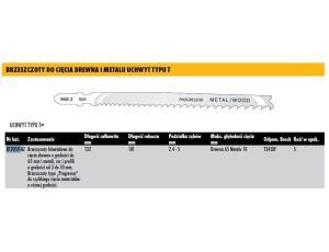 DEWALT BRZESZCZOT DO WYRZYNARKI 132x2,4-5mm T345XF DREW-MET /5szt.