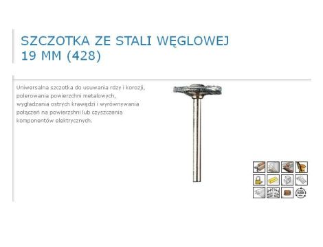 DREMEL SZCZOTKA POLERSKA STALOWA 19mm 2szt.