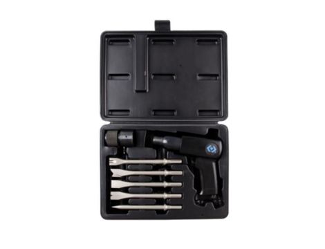 KING TONY MŁOTEK PNEUMATYCZNY UCHWYT HEX 10,2mm + DŁUTA + WALIZKA