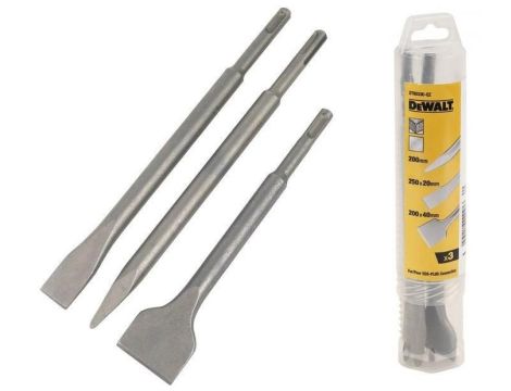 DEWALT DŁUTO SDS KOMPLET 3 elem. SZPIC + DŁUTA PŁASKIE 20 i 40mm - 2