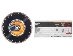 TARCZA DIAMENTOWA S85  350 x 25,4/20mm DO ASFALTU