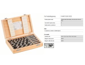 BOSCH ŚWIDRY DO DREWNA KOMPLET 6 elem 10/12/14/16/18/20x235mm 2607019322