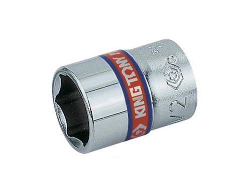 KING TONY NASADKA KRÓTKA 1/4" 9/16" x 24,5mm 6-KĄTNA CALOWA CHROM