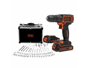 BLACK+DECKER WKRĘTARKA 18V BDCDC18BAFC 2x1,5Ah WALIZKA +80 ACC
