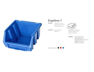 PATROL ERGOBOX 1 NIEBIESKI, 116 x 112 x 75mm