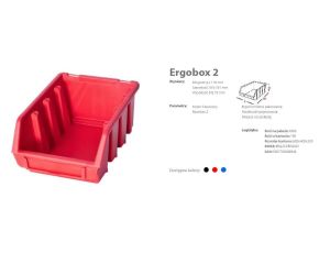 PATROL ERGOBOX 2 CZERWONY, 116 x 161 x 75mm