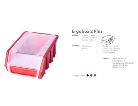 ERGOBOX PLUS 2 NIEBIESKI, 118 x 161 x 75mm - 2