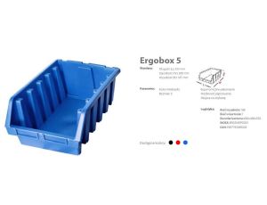 PATROL ERGOBOX 5 NIEBIESKI, 330 x 500 x 180mm