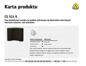 KLINGSPOR PASY BEZKOŃCOWE DO ELEKTRONARZĘDZI CS321X 100mm x 1500mm gr.100 /12szt.