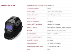 LINCOLN PRZYŁBICA SPAWALNICZA SAMOŚCIEMNIAJĄCA VIGING SERIA 1840