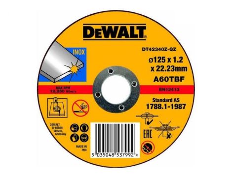DEWALT TARCZA DO CIĘCIA METALU 125 x 1,2 x 22,2mm INOX