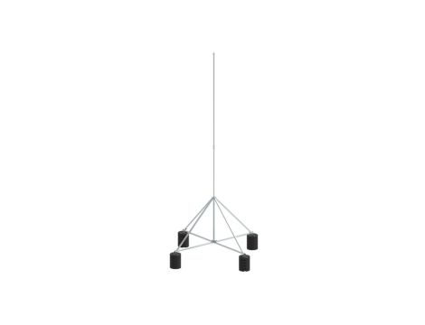 Maszt na czworonogu do zwodów poziomych wysokich 4m aluminium 65.4 AL ZA 5P CZ 65154009