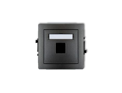 DECO Gniazdo komputerowe pojedyncze bez modułu grafitowy 11DGM-1p PT-GN-DE-67-30-ND-00