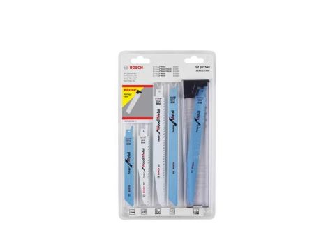 BOSCH BRZESZCZOT DO PIŁY SZABLASTEJ ZESTAW 12szt. METAL, DEMOLITION 2607010908