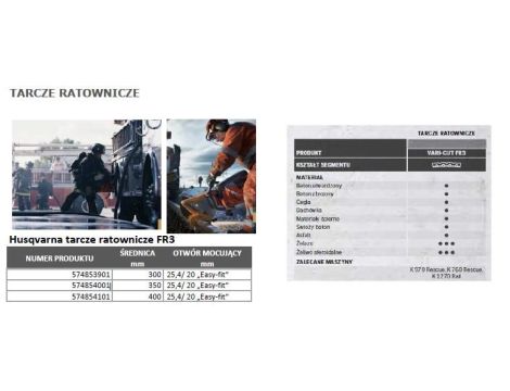 TARCZA DIAMENTOWA FR3  350 x25,4/20mm DO METALU