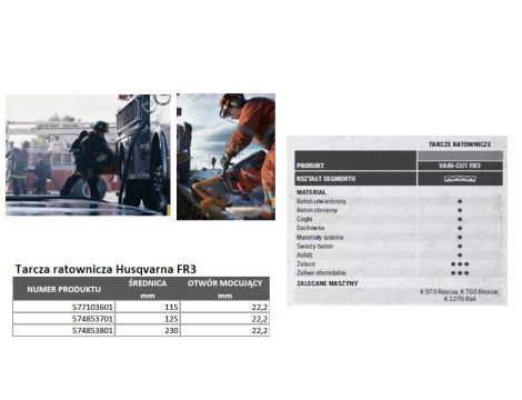 TARCZA DIAMENTOWA FR3  125 x 22,2mm DO METALU