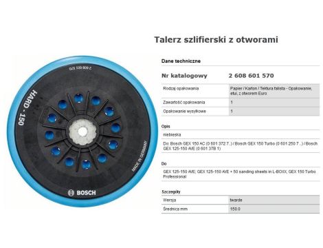 DYSK SZLIFIERSKI 150mm GEX150 TWARDY 2608601570