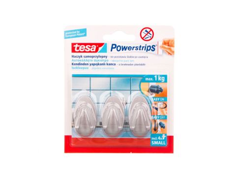 Haczyk samoprzylepny owalny mały 3szt. + plastry max 1kg 4szt. 57519-00100-20