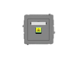 DECO Mechanizm gniazda światłowodowego/optycznego pojedynczego szary mat 27DGOP-1