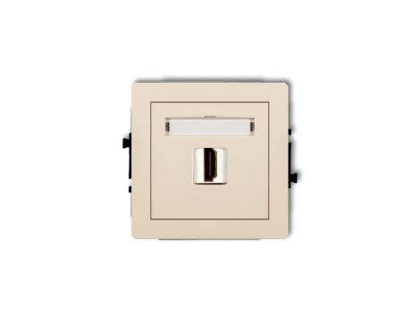 DECO Mechanizm gniazda pojedynczego HDMI 2.0 beżowy 1DHDMI-3