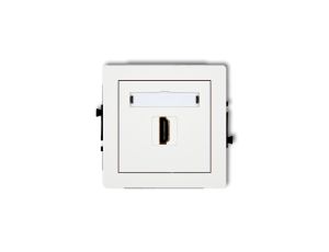 DECO Mechanizm gniazda pojedynczego HDMI 2.0 biały DHDMI-3