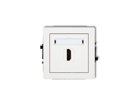 DECO Mechanizm gniazda pojedynczego HDMI 2.0 biały DHDMI-3