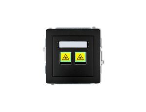 DECO Mechanizm gniazda światłowodowego/optycznego podwójnego czarny mat 12DGOP-2