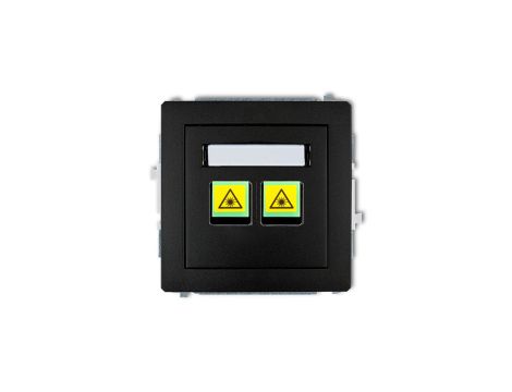 DECO Mechanizm gniazda światłowodowego/optycznego podwójnego czarny mat 12DGOP-2