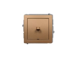 DECO Mechanizm łącznika krzyżowego w stylu amerykańskim (jeden klawisz bez piktogramu) złoty metalik 8DWPUS-6.1