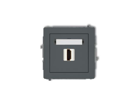 DECO Mechanizm gniazda pojedynczego HDMI 2.0 grafitowy mat 28DHDMI-3