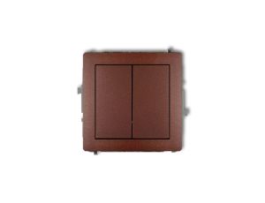 DECO Mechanizm łącznika żaluzjowego z podtrzymaniem (dwa klawisze bez piktogramów) brązowy metalik 9DWP-88.1