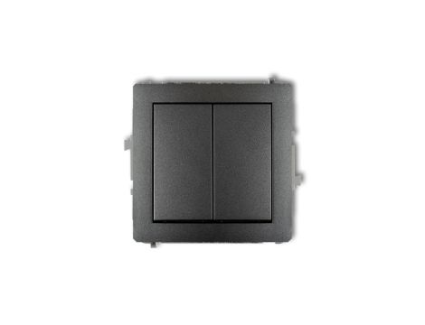 DECO Mechanizm łącznika zwiernego żaluzjowego (dwa klawisze bez piktogramów) grafitowy 11DWP-8.1