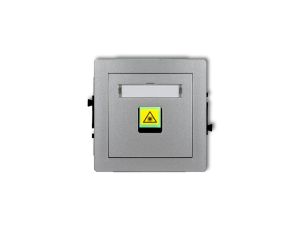 DECO Mechanizm gniazda światłowodowego/optycznego pojedynczego srebrny metalik 7DGOP-1