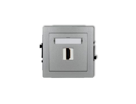 DECO Mechanizm gniazda pojedynczego HDMI 2.0 srebrny metalik 7DHDMI-3