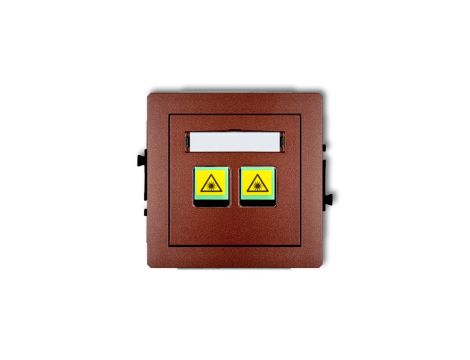 DECO Mechanizm gniazda światłowodowego/optycznego podwójnego brązowy metalik 9DGOP-2