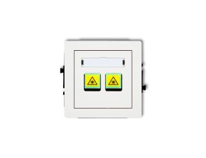 DECO Mechanizm gniazda światłowodowego/optycznego podwójnego biały DGOP-2