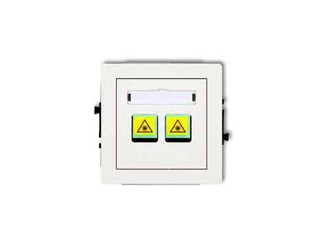 DECO Mechanizm gniazda światłowodowego/optycznego podwójnego biały DGOP-2