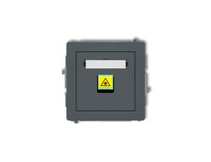 DECO Mechanizm gniazda światłowodowego/optycznego pojedynczego grafitowy mat 28DGOP-1