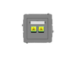 DECO Mechanizm gniazda światłowodowego/optycznego podwójnego szary mat 27DGOP-2
