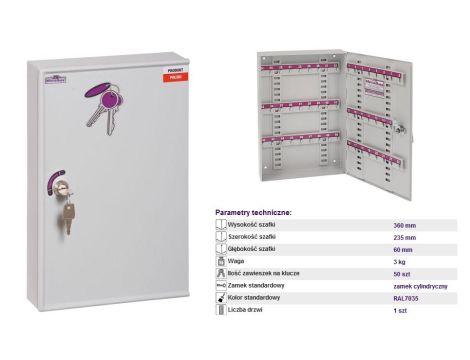 SZAFKA NA KLUCZE TG-16SK-50 / 50szt. ZAWIESZEK