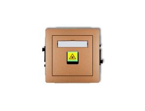 DECO Mechanizm gniazda światłowodowego/optycznego pojedynczego złoty metalik 8DGOP-1