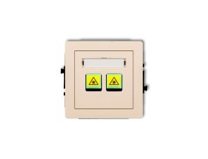 DECO Mechanizm gniazda światłowodowego/optycznego podwójnego beżowy 1DGOP-2